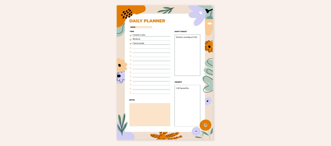 1. Daily Planner